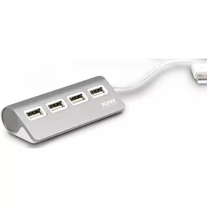 Port Designs 900120 хаб-разветвитель USB 2.0 480 Мбит/с Серый, Белый