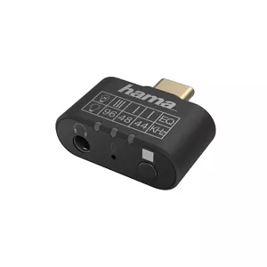 Hama 00200302 kabeļu spraudņu pāreja USB Type-C 3,5 mm Melns
