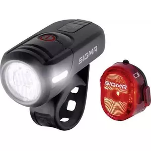 Комплект велосипедного освещения Sigma AURA 45 / Nugget Set LED с питанием от аккумулятора черный (17460)