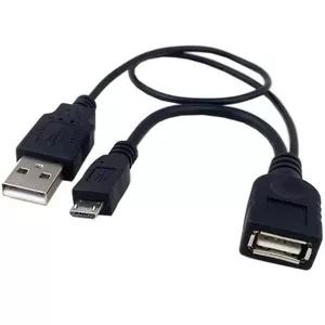 Techly ICOC MUSB-MC2 USB kabelis 0,3 m USB 2.0 USB A USB A/Micro-USB B Melns