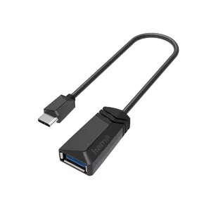 Hama 00200312 kabeļu spraudņu pāreja USB Type-A USB Veids-C Melns