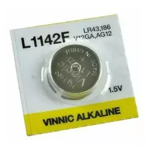 BATG12.VNC; G12 baterija Vinnic Alkaline LR1142/LR43/186 bez iepakojuma 1gb.