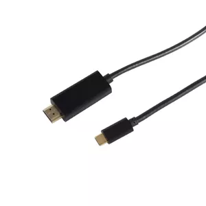 S-Conn 10-56025 video kabeļu aksesuārs 1 m HDMI Type A (Standard) USB Veids-C Melns