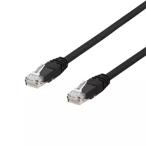 Deltaco TP-603SAU сетевой кабель Черный 0,3 m Cat6a U/UTP (UTP)