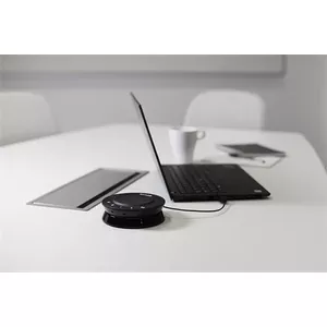 Конференц-спикерфон DELTACO OFFICE с USB и аудиопортом 3,5 мм, VoIP / Skype для бизнеса, черный / DELC-0001
