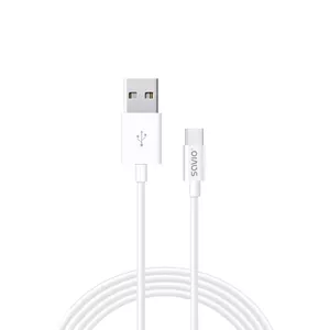 Savio CL-126 USB кабель 1 m USB 2.0 USB C USB A Белый