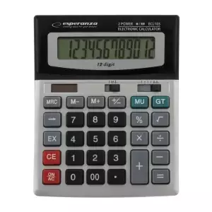 Esperanza ECL103 калькулятор Настольный Базовый Черный, Серый