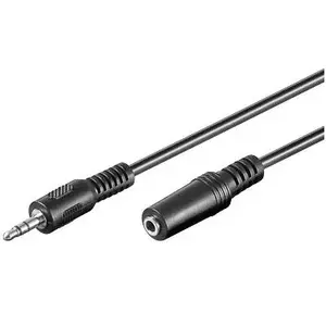 PremiumCord 2m 3.5mm M/F аудио кабель 3,5 мм Черный