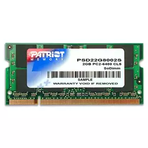 Patriot Memory DDR2 2GB CL5 PC2-6400 (800MHz) SODIMM atmiņas modulis
