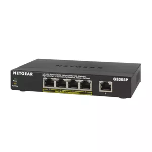 NETGEAR GS305Pv2 Неуправляемый Gigabit Ethernet (10/100/1000) Питание по Ethernet (PoE) Черный