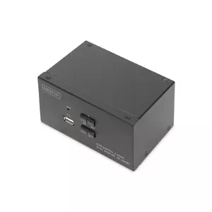 Digitus DS-12860 (KVM) tastatūras/video/peļu pārslēgšanas mehānisms Melns