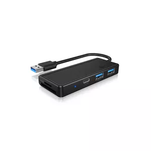 ICY BOX IB-HUB1423CR-U3 USB 3.2 Gen 1 (3.1 Gen 1) Type-A 5000 Мбит/с Черный