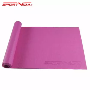 SportVida NBR 4мм Тонкий Нескольский коврик для тренировок Фитнеса и Ийоги (173х61х0.4см) Розовый