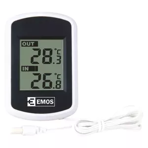 Emos E0041 Electronic environment thermometer Indoor/outdoor Black, White