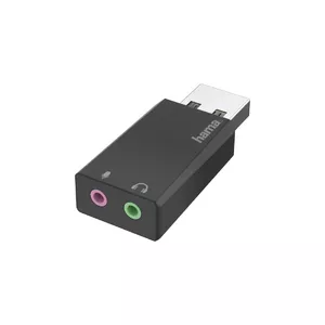 Hama 00200323 гендерный адаптер USB 2x3.5 mm Черный