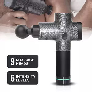 GESS Revolver Muscle Massage Gun with 6 Heads, Percussion Massager, Cordless