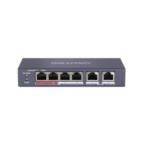 Hikvision DS-3E0106P-E/M сетевой коммутатор Неуправляемый Fast Ethernet (10/100) Питание по Ethernet (PoE) Синий