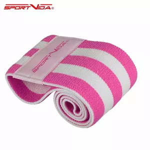 SportVida Фитнес и Кросфит Hip Band Резинка для развития ягодичных и нижних мышц 32*7,6cm Розовый