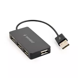 Gembird UHB-U2P4-04 хаб-разветвитель USB 2.0 480 Мбит/с Черный