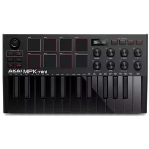 Akai MPK Mini MK3 MIDI tastatūra 25 taustiņi USB Melns, Sarkans