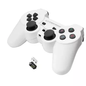 Esperanza EGG108W spēļu kontrolierīce Melns, Balts RF Spēļu paliktnis Analogā / digitālā PC (dators), Playstation 3