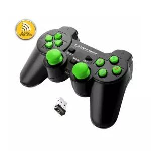 Esperanza EGG108G spēļu kontrolierīce Melns, Zaļš USB 2.0 Spēļu paliktnis Analogā / digitālā PC (dators), Playstation 3