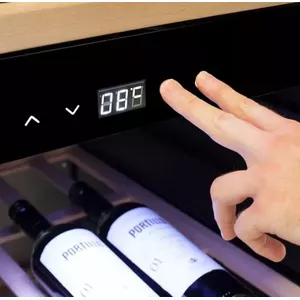 Caso WineExclusive 66 Smart Kompresora vīna dzesētājs Brīvi novietots Melns 66 pudele (-es)