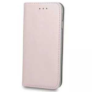 TakeMe Чехол-книжка с магнетической фиксацией без клипсы Samsung Galaxy A12 (A125F) Розово-золотой