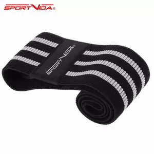 SportVida Фитнес и Кросфит Резинка Высокого сопротивления для нижних мышц 40*8cm Серый