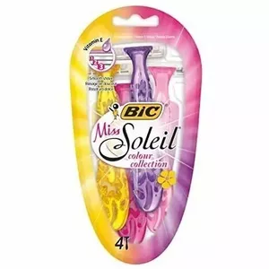 BIC Disposable woman triple-blade shaver MISS SOLEIL COLOR (4 pcs)