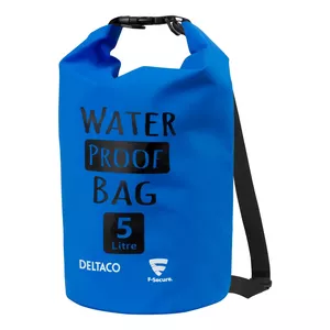 DELTACO universāls ūdensnecaurlaidīgs maisiņš, 5 L, F-Secure, nefasēts, zils