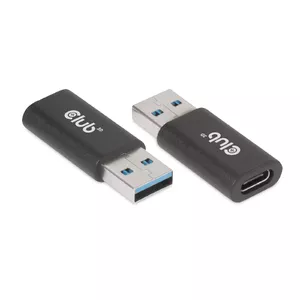 CLUB3D CAC-1525 kabeļu spraudņu pāreja USB A USB TYPE C Melns