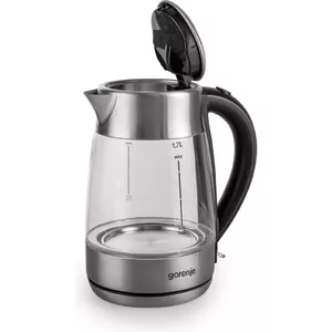 Gorenje K17GE electric kettle 1.7 L 2150 W Black, Stainless steel, Transparent