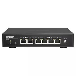 QNAP QSW-2104-2T tīkla pārslēgs Nepārvaldīts 2.5G Ethernet (100/1000/2500) Melns