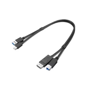 Lenovo 4X91D11453 USB kabelis 0,43 m USB 3.2 Gen 1 (3.1 Gen 1) USB A USB B Melns