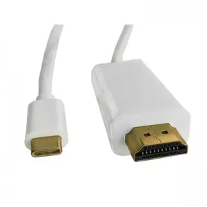 Qoltec 50415 видео кабель адаптер 2 m HDMI Тип A (Стандарт) USB Type-C Белый