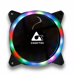 Chieftec AF-12RGB Datora dzesēšanas sistēma Ventilators 12 cm Melns 1 pcs