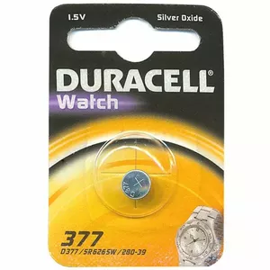 Серебряно-оксидная батарейка 377 (SR66, V377, SR626SW) 1,55 В Duracell