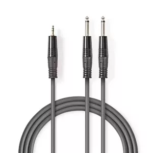 Nedis COTH23200GY15 аудио кабель 1,5 m 2 x 6,35 мм 3,5 мм Серый