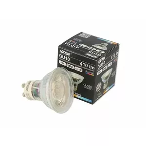 Светодиодный прожектор GU10 230V 5W 410lm 50° теплый белый, стекло, светодиодная линейка