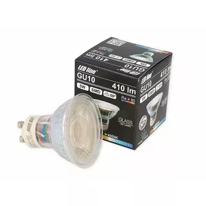 Светодиодный прожектор GU10 230V 5W 410lm 50° нейтральный белый, стекло, светодиодная линейка