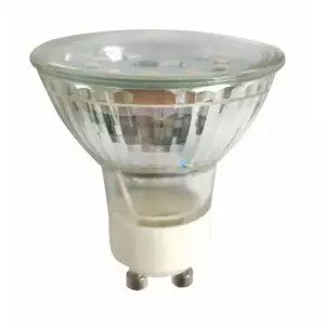 Светодиодная лампа GU10 230V 5W 450lm теплый белый 2700K, стекло, светодиодная линейка