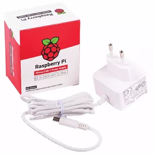 Barošanas bloks Raspberry Pi 4 Model B Official, USB-C, 5.1V, 3A, EU spraudnis, balts