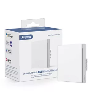 AQARA Smart Home Wall Switch H1, No Neutral, Single Rocker (WS-EUK01)