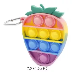 Mocco Bubble Pop It Antistress Sensory Toy / Pineapple keychain - Multicolor