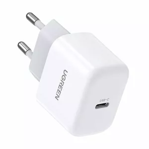 Mini wall charger UGREEN, USB-C, 20W, PD (white) 