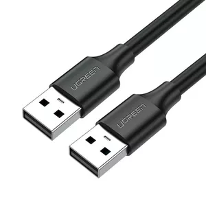 USB 2.0 A-A UGREEN US128 kabelis 0,25 m (melns)