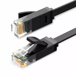 UGREEN Ethernet RJ45 plakanais tīkla kabelis, Cat.6, UTP, 15 m (melns)