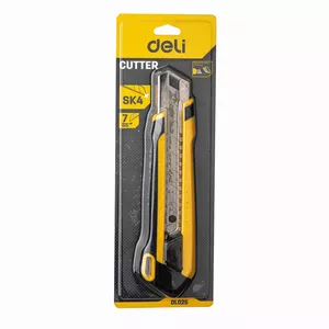 Deli Tools EDL025 хозяйственный нож Черный, Желтый Нож с отломным лезвием