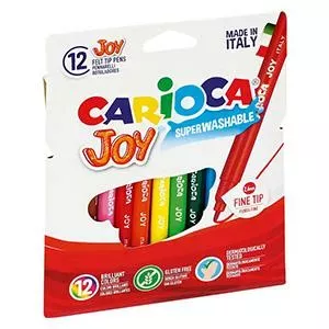 12 цветов Carioca Joy, картонная коробка (тонкая)
